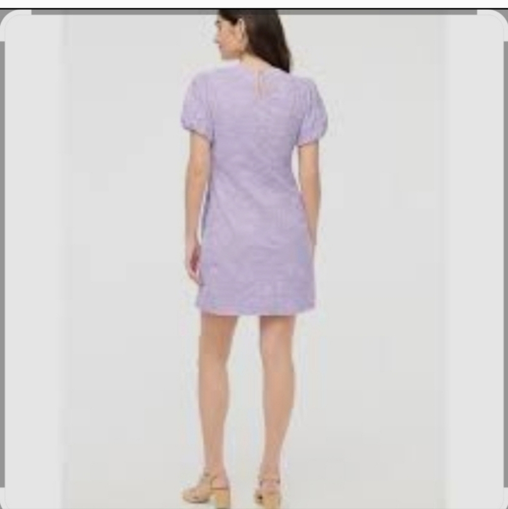 J. Crew Lavender Mini Dress with Puff Sleeves - Picture 3 of 14